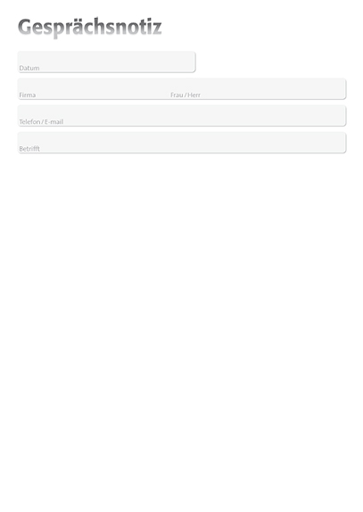 Gesprächsnotizblock A6 blanko individuell