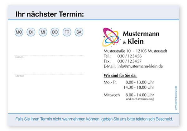 Termin-Haftzettel Classic #6
