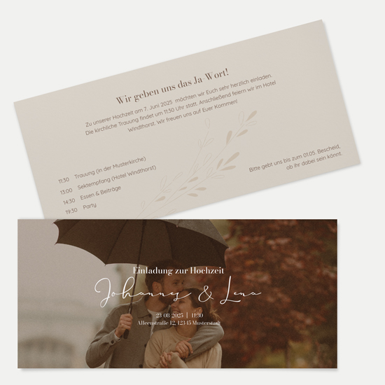 Postkarten DIN lang im Querformat 210 x 98 mm - Vintage "Golden Memories" - PDLQ-24001-V-04