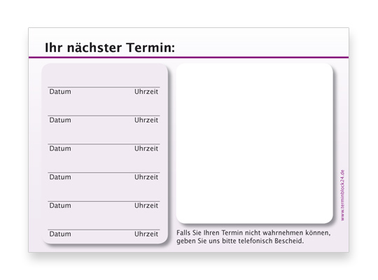 Terminzettel Classic #4 violett - 1203040606