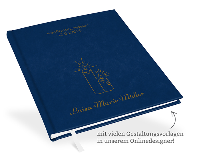 Gästebuch Konfirmation  Royalblau