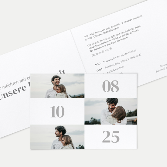Klappkarte DIN A6 im Querformat - Minimalistisch "Oslo" - KKQ-24001-M-04