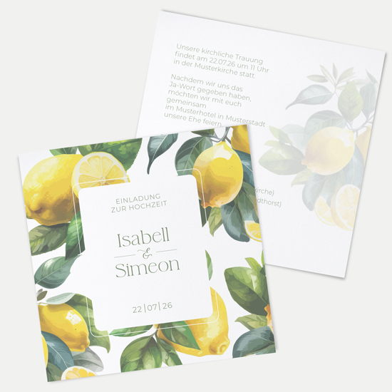 Postkarte Quadrat 148 x 148 mm - Floral "Tuscan Bloom" - PQ-24001-F-12
