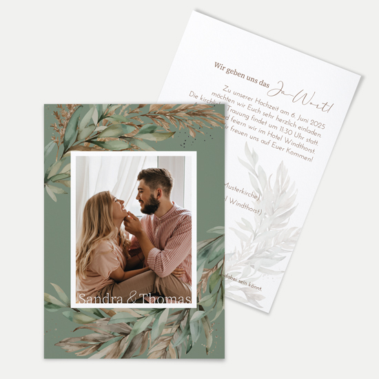 Postkarte DIN A6 im Hochformat - Boho "Rooted Together" - PKH-24001-B-06
