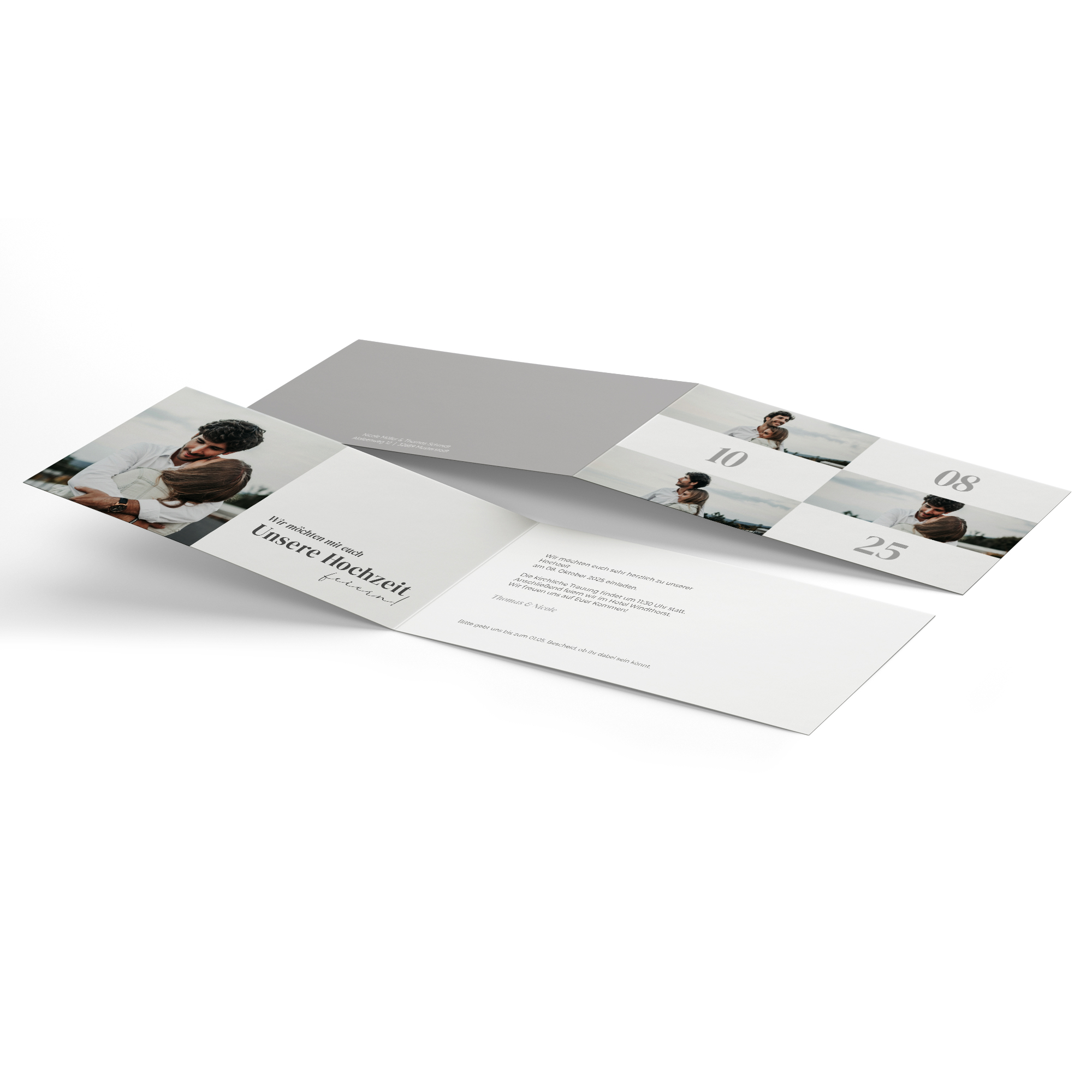 Klappkarte DIN A6 im Querformat - Minimalistisch "Oslo"