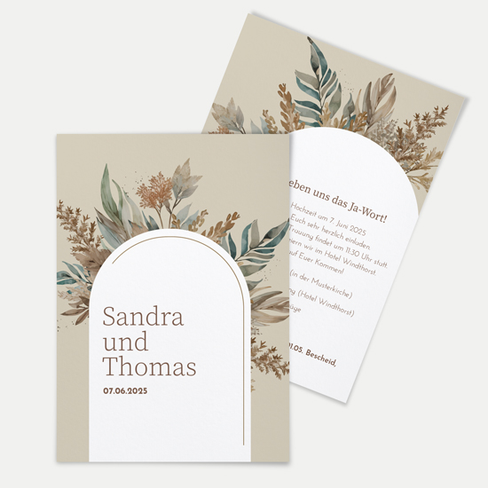 Postkarte DIN A6 im Hochformat - Boho "Bare Nature" - PKH-24001-B-01