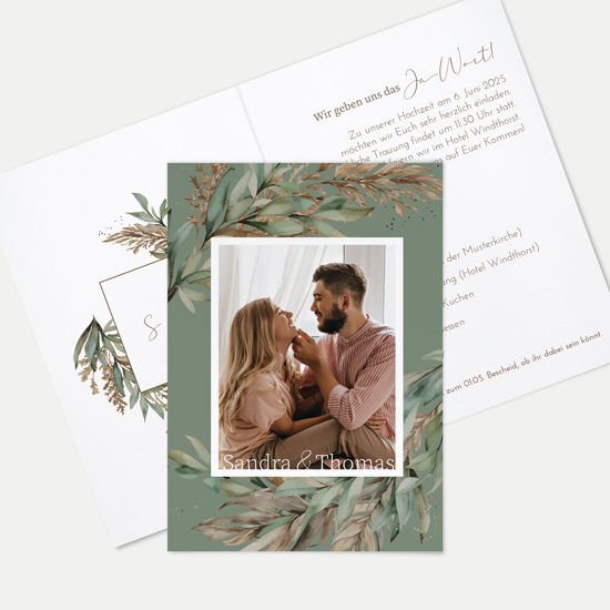 Klappkarte DIN A6 im Hochformat - Boho "Rooted Together" - KKH-24001-B-06