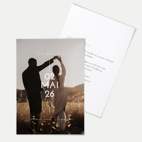 Postkarte DIN A6 im Hochformat - Minimalistisch "Still Lines" - PKH-24001-M-06