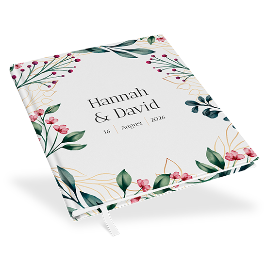 Erinnerungsbuch Hochzeit - Floral - "Pink Garden" - EBH-25001-F-10