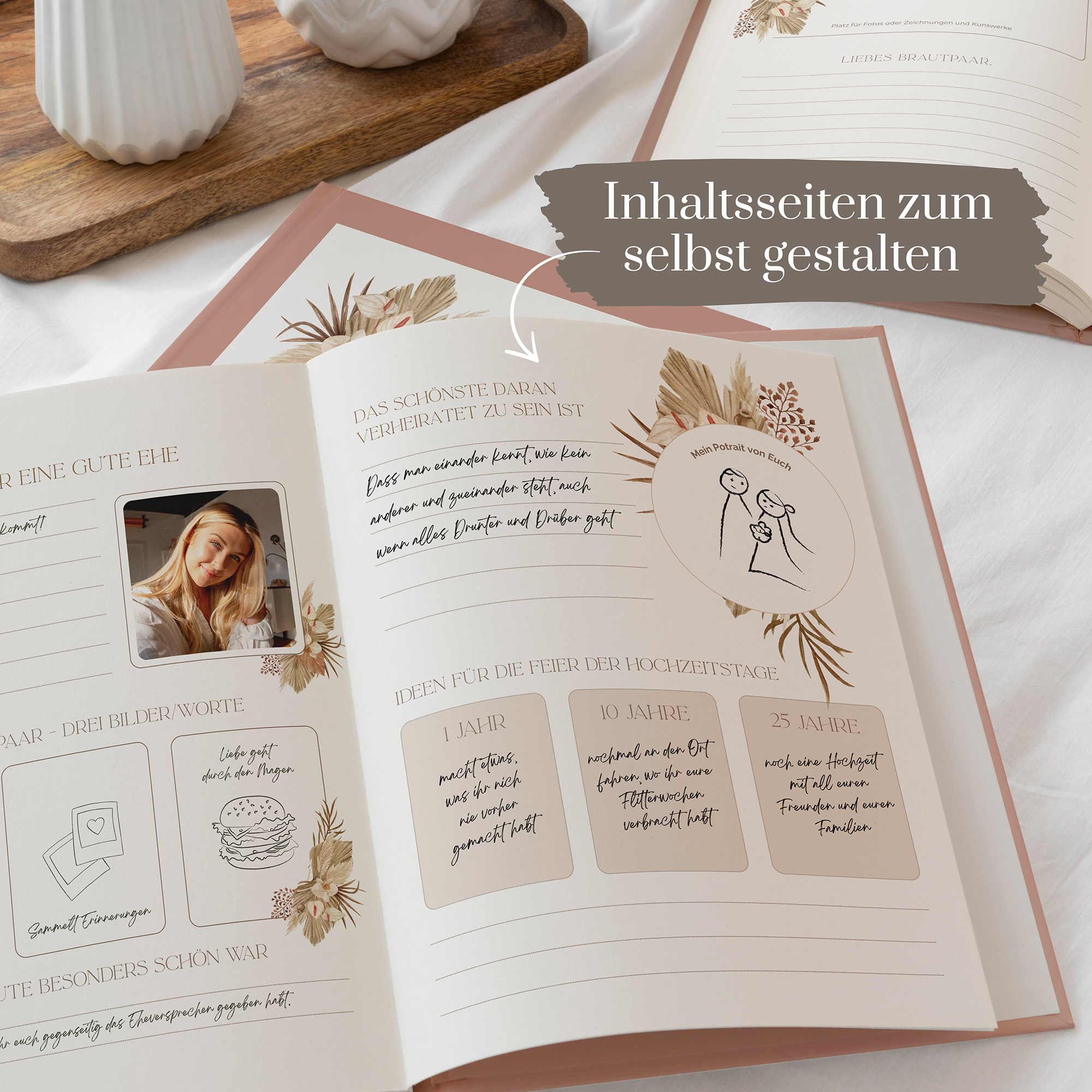 Erinnerungsbuch Hochzeit - Boho "pastell bloom"