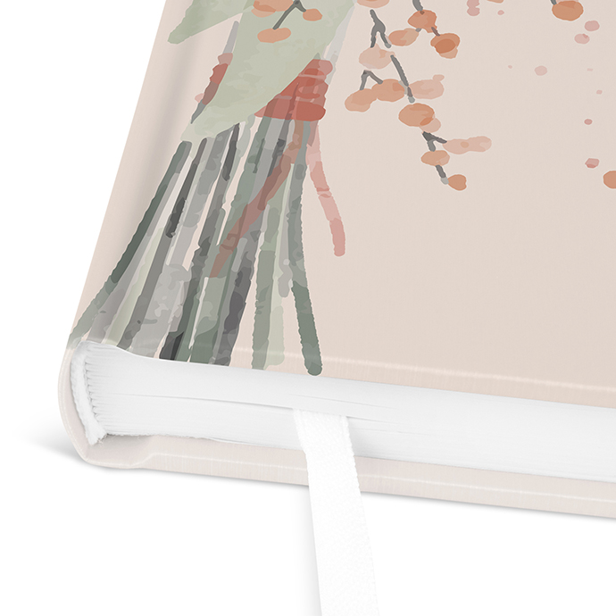Gästebuch Ferienwohnung - Aquarell "terracotta bloom"