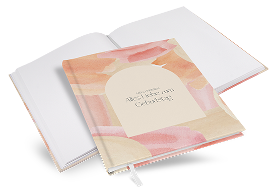 Gästebuch Geburtstag - Aquarell - "sunset stroke" - GBG-25001-A-06
