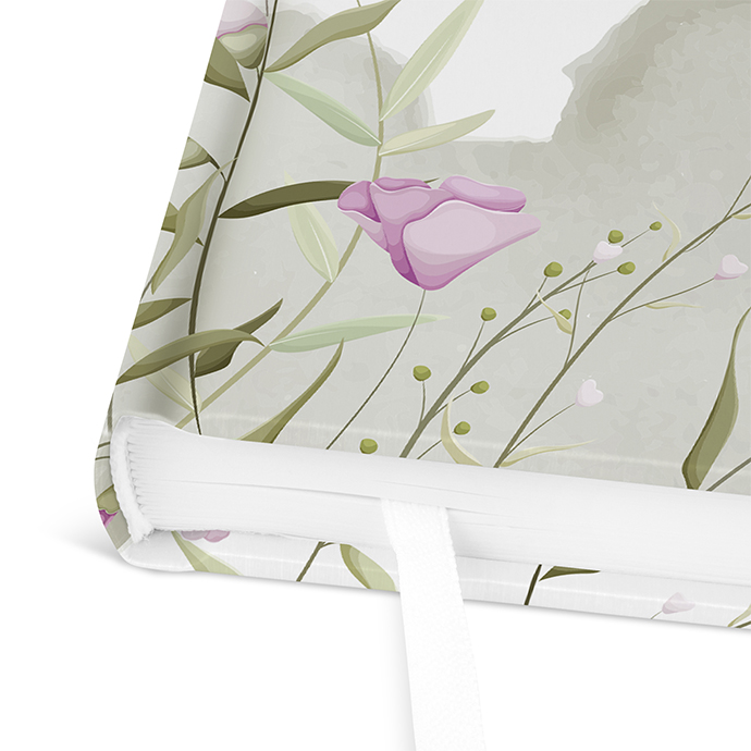 Gästebuch Taufe - Aquarell - "Wildflower Garden"