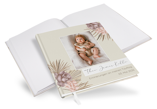 Gästebuch Taufe - Boho "Boho Minimal" - GBT-25001-B-03