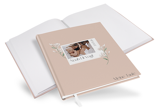 Gästebuch Taufe - Floral "Neutral Florals" - GBT-25001-F-09