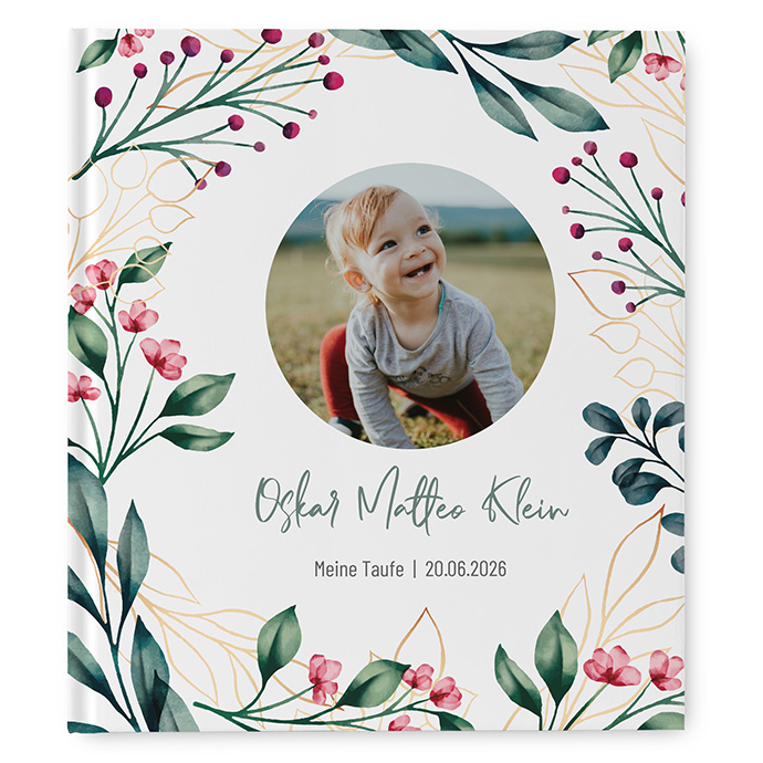 Gästebuch Taufe - Floral "Ivory Garden"