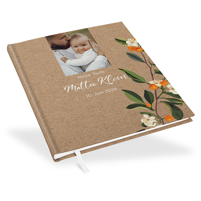 Gästebuch Taufe - Greenery "Manila 02"