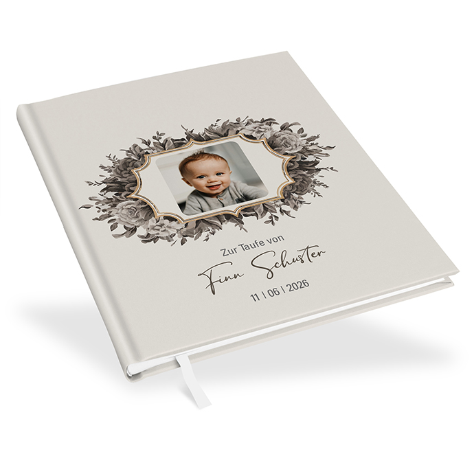 Gästebuch Taufe - Vintage "Baroque Frame"